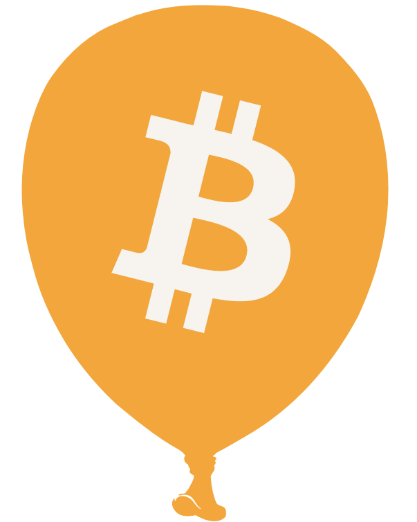 Luftballons aus Naturlatex mit Motiv Bitcoin